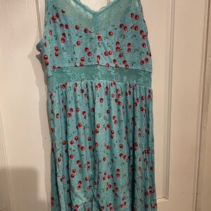 TORRID SUPER SOFT RIB LACE TRIM SLEEP CHEMISE
VERY CHERRY AQUA SKY